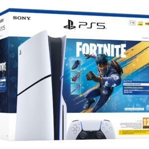 SONY PlayStation 5 Slim Disc Edition with Fortnite Flowering Chaos Voucher, White (CFI-2116A)