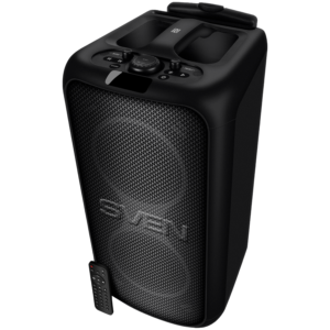 SVEN Portable speaker PS-1000, black, power output 2x80W (RMS), TWS, Bluetooth, FM, USB, LED display, lithium battery (SV-022686)