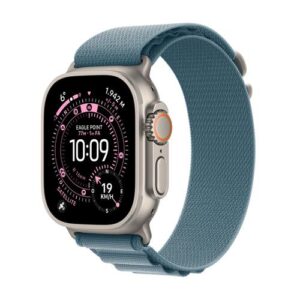 APPLE Watch Ultra 3 GPS + Cellular 49mm Natural Titanium Case with Light Blue Alpine Loop - Large (MEWP4QP/A)