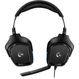 Logitech G432 7.1 Wired Gaming Headset, Black/Blue (981-000770)