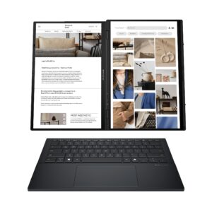 ASUS UX8406CA-PZ068X Zenbook Duo OLED 14" 32GB 2TB Laptop Win 11, Dark Grey